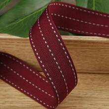 3 Rows Dotted Grosgrain Ribbon, DIY Bow Hair Accessory Material, Clothing Gift Box Bouquet Bicolor Striped Satin Ribbon - Multicolor - View 10