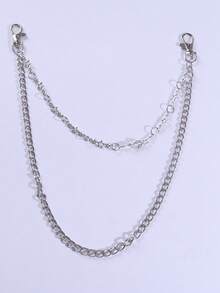 1条星形腰链，百搭牛仔裤链，朋克嘻哈风格，适合日常佩戴 - 銀色 - 查看 6