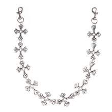 1 pieza Cadena de metal para pantalones vaqueros, cadena de cintura de alta gama de nicho para hombres con estilo hip hop - Plateado - Ver 1