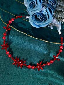 1pc Elegant Rhinestone Bridal Headband Handmade Beaded Women's Headpiece Suitable For Wedding Party Easter - Multicolor - View 11