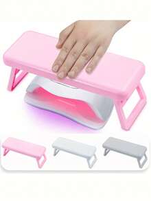 Foldable Plastic Nail Wrist Rest, 28*10.5cm Nail Salon Dedicated Wrist Support Bracket, Minimalist Style Tool Holder, Portable & Foldable - White - View 6