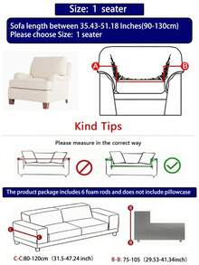 1pc Plush Jacquard Sofa Cover With Skirt, High Elasticity Plant Leaf Pattern, Suitable For Various Occasions, Machine Washable, New Design - Khaki - View 13