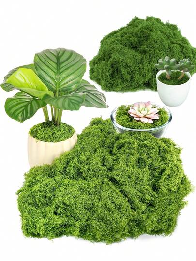 Rêu xanh nhân tạo 30g/50g/100g, trang trí nhà cửa cho phòng khách, sân vườn, tiểu cảnh, đồ thủ công DIY.