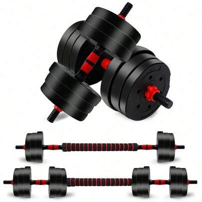 44LBS  Adjustable Dumbbells Weights Sets, Non-Slip Barbell Weight Set With Connector, Workout Strength Training Equipment Men Women Home Gym