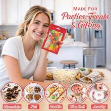 100 PCS Resealable Mylar Bags Wit  And Frosted Clear Ow  Proof Packaging Bags F Pouc  Bag  Food Self Sealing Stoe Supplies Red 2.75*3.93 - 紅色 - 查看 3