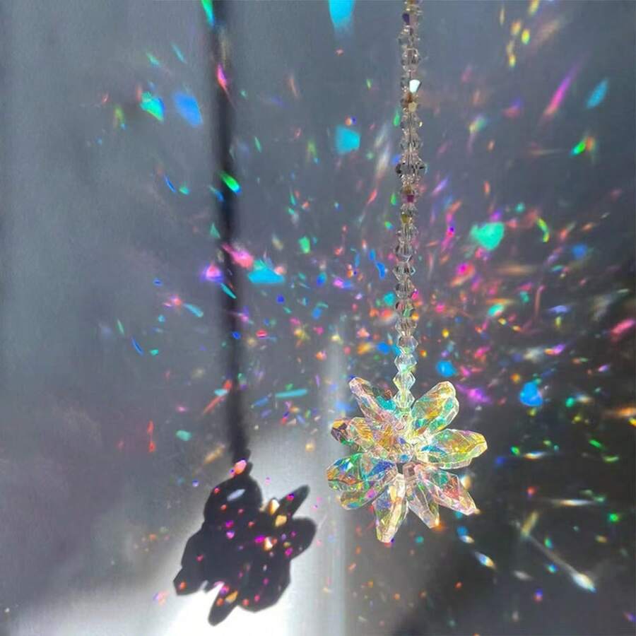 天然紫水晶碎石空心月亮八角珠水晶球风铃水晶太阳吊坠，黄水晶