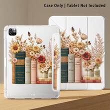 Acrylic Crystal Painted Tablet Protective Case With Stand, Compatible With Samsung A9/A9+/S9/S9FE/A11/A11+/S11/S10 FE/S10 FE+/S10 Lite And Apple A16 2025, Air 11/13, M3 2025, Mini 7 A17, Pro 2024, Air 11/13, M2 2024, Pro 11/13, M4 2024, As Well As Popular Models From, Honor, Etc. Book And Plant Patterns, Foldable And Anti-Bending. - Multicolor - View 7