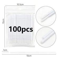 100pcs/Pack Disposable Micro Eyelash Cleansing Swabs, Eyelash Extension Tools, Lockable Box/Bag Packaging - Multicolor - View 10