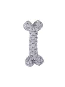 1pc Colorful Bone Shaped Rope Knot Dog Toy, Suitable For Medium And Small Dogs, Stimulates Chewing Instinct, Helps Teeth Cleaning And Gum Massage, Interactive Tug, Fetch And Retrieve Game - Multicolor - View 12