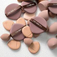 Bộ 35 miếng mút trang điểm, bao gồm mút trang điểm, bông mút tạo khối, bông mút phấn, bông mút ngón tay cái, bông mút mini. - Nhiều màu - Xem 3