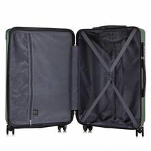YONSLY Lightweight 2‑Piece Suitcase Set 24/28 Inches With 4 Wheels 360° Mesh Pocket TSA Customs Lock YKK Double Repair Zipper Suitcase For Vacation - 深綠 - 查看 3