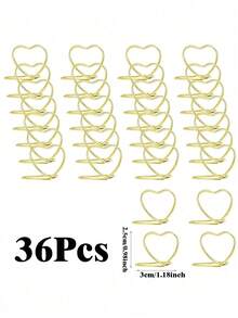 Bộ 12/36 kẹp hình trái tim và số, giá đỡ thẻ phù hợp cho đám cưới, văn phòng, bàn ăn, giá đỡ số bàn cưới hình trái tim, khung ảnh mini, tiệc cô dâu, tiệc tùng và trang trí nhà cửa. - Xem 13
