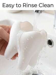 1 PC 3D-Printed Tooth-Shaped Toothbrush Holder, Bathroom Accessory, Toothpaste Holder, And Also A Tooth-Shaped Storage Rack For Desktop Use. A Pen Holder In The Shape Of Teeth, Suitable For Dental-Related Small Gifts, Home And Office Desk Storage - Multicolor - View 10