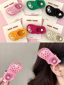 Girls' Hollow Hair Clips, Suitable For Daily Headwear Decoration, Party, School Events, Back To School Gifts, Birthday Gifts, Mother's Day Gifts - Multicolor - View 1