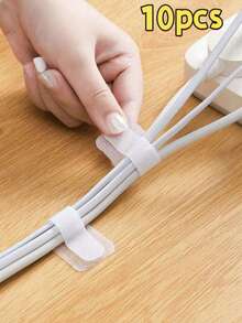 20pcs Nylon Cable Clips, Self-Adhesive Cable Clamps, Under Desk Cable Management, Multi-Purpose Cable Ties For Home & Office Use, Cable Organizer, Desk Wire Cord Fastener, Hook And Loop Cable Ties For Data Cable Storage And Organization, Suitable For Cable Management And Organizing - Cable Ties For Wires And Data Cables, Fit For Desk, Computer Wiring And Electrician Use - Multicolor - View 14