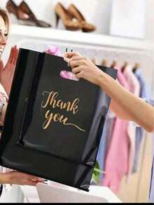 50个/包 感谢礼品袋、婚礼回礼袋、生日礼品袋、珠宝化妆品包装袋、可重复使用手提袋 - A - 查看 3