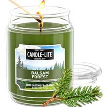Fall Scented Candles Balsam Forest Fragrance 18 oz Jar Proudly Poured in USA Aromatherapy Candle Single-Wick with 110 Hours of Burn Time Perfect for Creating a Refreshing Ambiance - Fragancia de bosque bálsamo NUEVO - Ver 1
