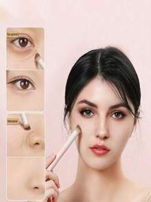 2pcs Concealer Brush, Suitable For Brightening Eye Makeup, Concealing Blemishes, Blending Foundation - Multicolor - View 11