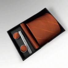 DOZE GOLDEN Premium Quality Traditional Tie Set For Events And Weddings. - 12 Terracota - Ver 2