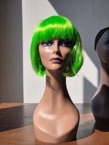 Synthetic Woven Wigs - Green - View 2