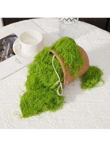 仿真苔蘚植絨綠色草坪迷你娃娃屋庭院微景 DIY 配件 撐傘女孩 綠色植物盆栽多肉盆景 背景牆 婚禮戶外造景裝飾 人造草皮 - 淺色 - 查看 9