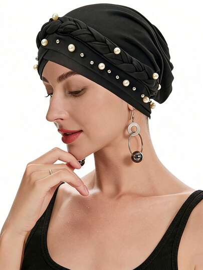 1pc Women' Elastic Full Neck Headscarf Hat - Windproof Elastic Suitable For Religious Hijab, Modest Muslim Cap, Hand Washable Lower Circle Head Covering For Daily Wear & Travel, Middle East Headscarf Inner Cap