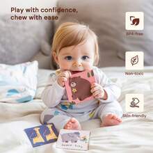 Brinquedo Caixa de Lenços para Bebê, Adequado para Bebês de 6-12 Meses, Brinquedo Montessori para Menino de 1 Ano, com Lenços Amassados e Treinamento de Habilidades Motoras Finas, Adequado para Crianças de 6, 9, 12, 18 Meses, Presente de Aniversário de 1 Ano - Multicolorido - Visão 3
