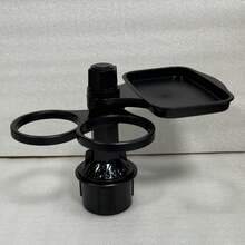 3-In-1 Multi-Function Car Cup Holder Extender With Detachable Tray And Rotating Tray, Suitable For Car Cup Holders, Includes Dual Cup Holders And Adjustable Base, Made Of Plastic - A - View 9
