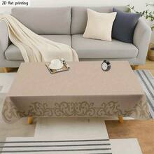 1pc Elegant Beige Tablecloth - Soft, Machine Washable, Easy To Clean, Rectangular Design For Indoor/Outdoor Use, Perfect For Themed Parties & Home Decor - Nhiều màu - Xem 6