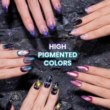 Beetles 20 Colors Cat Eye Gel Nail Polish Set - Glitter Red Green Blue Brown Black, Magnetic Base & Matte Glossy Top Coat, Galaxy Gemlight Soak Off UV Manicure Salon Gift For Women - 20 Color Stellar Mirage - 查看 3