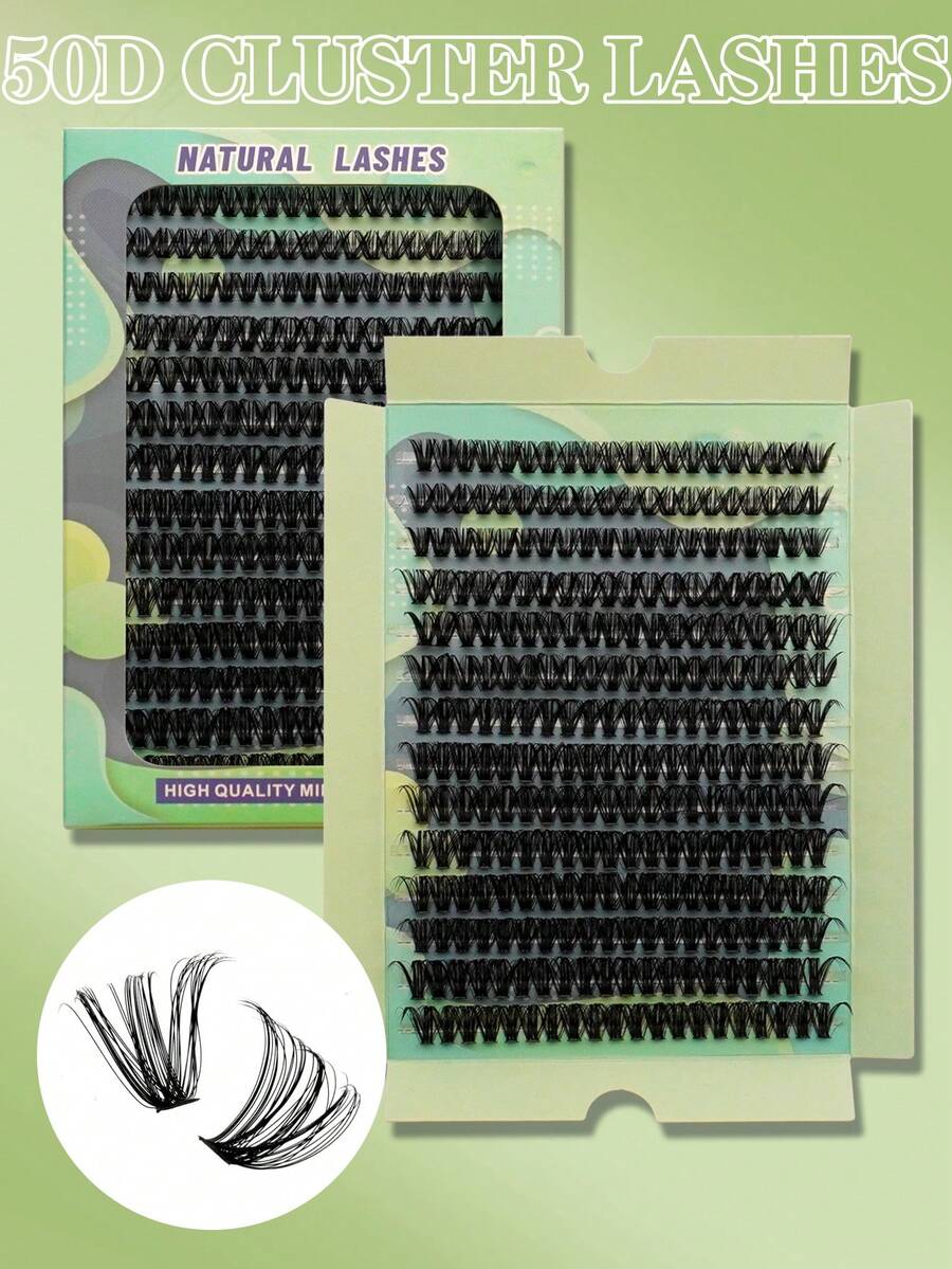 50D 80D 100D 120D D卷翘蓬松睫毛簇，打造浓密卷翘效果，10-16毫米睫毛簇，适合初学者 - D - 查看 1