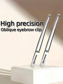1 chiếc nhíp tỉa lông mày bằng thép không gỉ chất lượng cao, dụng cụ loại bỏ lông mọc ngược, nhíp tỉa lông mày vát, dụng cụ chăm sóc da mặt. - Xem 3