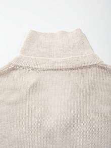 Casual Loose Ripped Fringe V-Neck Short Sleeve Knit Top, Neutral Street Style For Spring/Summer, Apricot - Apricot - View 10