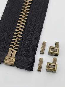 5pcs Metal Zipper Pulls, Suitable For Clothing & Jackets, High Quality Smooth Zippers, Can Be Used For Repair And Color Matching, Multiple Colors Available - Multicolor - View 5