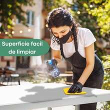 Capital Click Kit 2 Mesas Plegable 1.80 Metros Portatil Comedor para Jardin Plegable Mesa De Plastico Resistente Tipo Portafolio Tablon de Trabajo Multiusos Comedor Grande para Jardin - como en la foto - Ver 7
