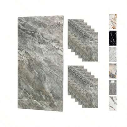 Panel Decorativo Tipo Mármol 30x60 cm para Pared | Caja 20 Piezas | Flexible y Térmico
