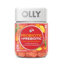 OLLY Probiotic + Prebiotic Gummy, Digestive Support And Gut Health, 500 Million CFUs, Fiber, Adult Chewable Supplement For Men And Women, Peach, 30 Day Supply - 30 Count - 營養補充品 - 查看 1