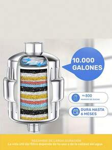 45 Grad Wandmontierter Duschfilter, umfassende Wasserfiltrationsaufwertung, geeignet für alle Duschköpfe und spezielle Wasserhähne, gefrostete Oberfläche, robuste Struktur, effiziente Wasserfilterung, entfernt Chlor und Schwermetalle - Verschiedenfarbig - Übersicht 7
