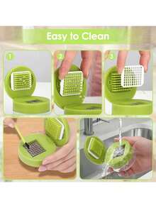 Bộ 2 dụng cụ ép tỏi - Có dụng cụ bóc vỏ, vận hành bằng tay, dễ ép, dễ vệ sinh, thiết kế cầm tay nhỏ gọn, làm bằng nhựa, dụng cụ chế biến tỏi thiết thực và đơn giản cho nhà bếp, thiết kế tay cầm tiện dụng, chức năng kép ép và băm tỏi, tiết kiệm thời gian chuẩn bị, phù hợp cho nấu ăn/làm bánh/gia vị tại nhà và các trường hợp ép tỏi khác trong nhà bếp. - Nhiều màu - Xem 3