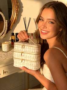 Large Capacity Multi-Functional Cosmetic Bag, Travel Makeup Organizer, Toiletry Bag, Ideal Gift For Women On Halloween, Christmas, Birthday And Other Holidays - Multicolor - View 5