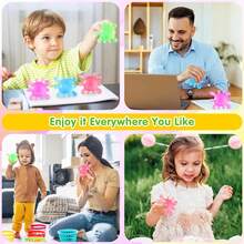 New Virus Shaped Squeeze And Release Toys, Slow Rebound Release Toys, Casual Holiday Gifts, High Aesthetic Dopamine Colors(Pink). - 粉色 - 查看 8