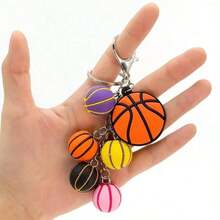 1pc Colorful Cartoon Sports Ball Keychain, 2026 Commemorative Small Gift, Souvenir, Backpack Pendant, Keychain Accessory, Portable Hanging Decor - Multicolor - View 1