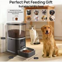 5L Automatic Cat Feeder With Camera, Two-Way Video 3MP HD & Audio, 5G WiFi Automatic Dog Feeder With Night Vision, Cat Food Dispenser With Dog Food Container For Multiple Pets - 5L - View 7