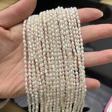 1 Strand Natural Freshwater Baroque Pearl Asymmetrical Rice Shape Beads, Suitable For Jewelry Making DIY Necklace Bracelet Crafts Accessories For Women And Men - Multicolor - View 18