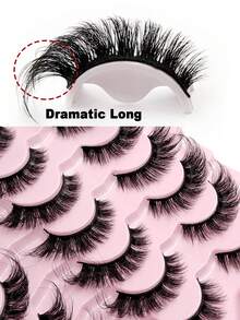 Rikuaild 14对自然柔软假睫毛，睫毛末端略微上翘，拉长眼型，猫眼款和条状假睫毛 - 眼尾拉長款 - 查看 3