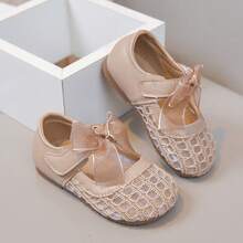 1 Đôi giày bệt lưới nơ mới mùa xuân/thu, giày công chúa thời trang cho bé gái, dép đế mềm khoét rỗng cho trẻ nhỏ - Màu Khaki - Xem 20