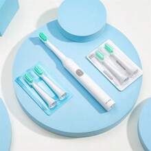 HYUNDAI X6 Electric Toothbrush, Battery-Powered, Portable For Home Use, Comes With 5 Replacement Brush Heads, Deep Cleaning And Whitening, Extra-Long Battery Life - White - View 1