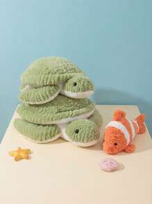 POKOJA LAND 潮汐海洋毛绒玩具，柔软蓬松的毛绒动物，小丑鱼/鲨鱼/章鱼/龙虾/海龟，非常适合房间装饰、汽车配件、教室展示、儿童生日礼物、万圣节、感恩节和圣诞节礼物。 - 彩色 - 查看 3