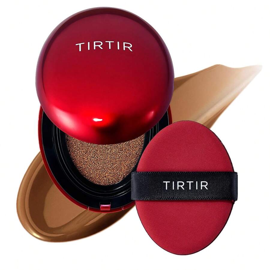 TIRTIR Mask Fit Red Cushion Foundation 18g - 45N Saddle Brown | Full Coverage, Weightless, Skin Fit, Satin Glow Finish, Korean Makeup BB Foundation, Beauty, Tattoo Cover Up, Buildable - 45N Nâu yên ngựa - Xem 1