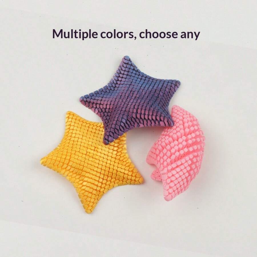 柔软的3D打印海星玩具，感官玩具，触感桌面玩具，用于缓解压力和焦虑，是多动症和自闭症患者的理想礼物，也是感官探索者的完美之选。